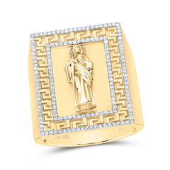 1/2CTW- DIA NK ST. JUDE MENS RING (1 INCHES VERSION)