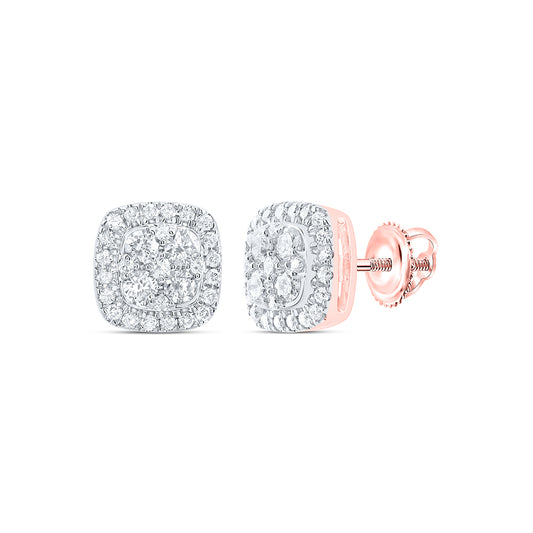1/2CTW-DIA CN FASHION CUSHION STUD EARRING
