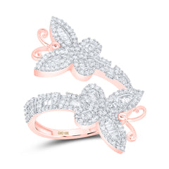1 CTW-DIA NK BUTTERFLY LADIES CUFF RING