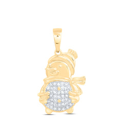 1/5CTW-DIA NK FASHION SNOWMAN PENDANT