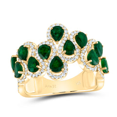 1/2CTW-DIA ANA M 1 7/8CTW PS-EM NAT GEM RING