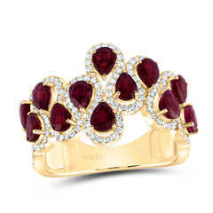 1/2CTW-DIA ANA M 2 3/8CTW PS-RU NAT GEM RING