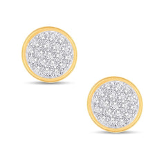 10KT Yellow Gold 0.10 Carat Round Earrings-0126032-YG