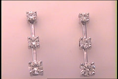 1CT-DIA 3-STONE EARRING