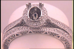 3/4CTW-DIA SEMI-MOUNT BRIDAL SET