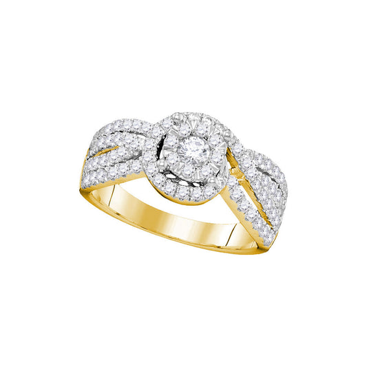 14kt Yellow Gold Womens Round Diamond Solitaire Bridal Wedding Engagement Ring 1.00 Cttw