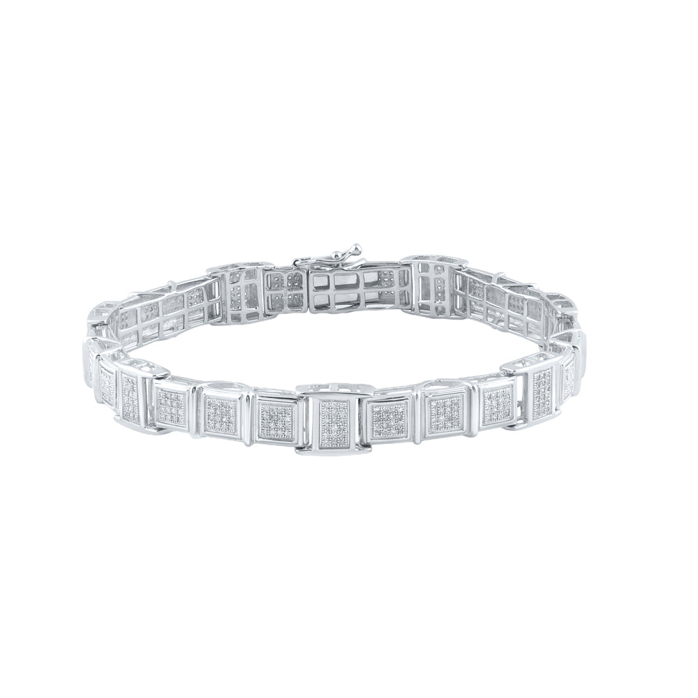 1  3/8CT-DIA MICRO-PAVE MENS BRACELET