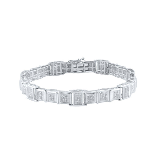 1  3/8CT-DIA MICRO-PAVE MENS BRACELET