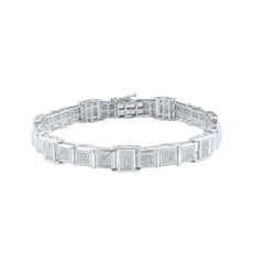 1  3/8CT-DIA MICRO-PAVE MENS BRACELET