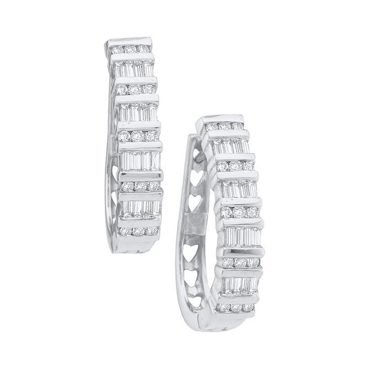 1  CTW-DIA FASHION HIGH HOOPS EARRING