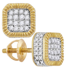 3/4CT-DIA MENS EARRING
