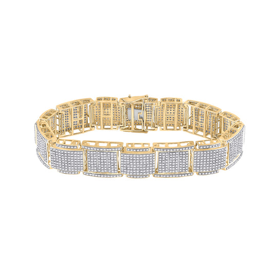 4 1/2CT-DIA MICRO-PAVE MENS BRACELET