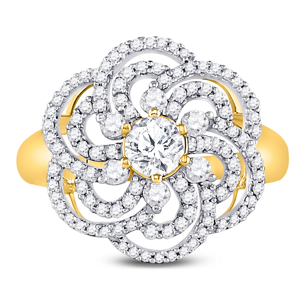 1 CT-DIA 3/8(CRD) FLOWER RING