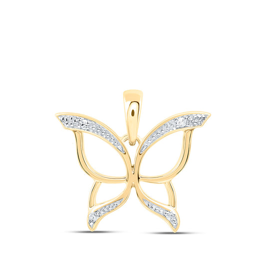 0.03CTW-DIA BUTTERFLY PENDANT