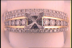 1 CT-DIA SEMI-MOUNT BRIDAL SET