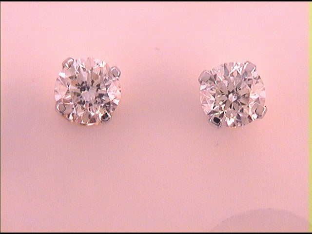 3/4CT-DIA ROUND STUDS (PLATINUM) CERTI