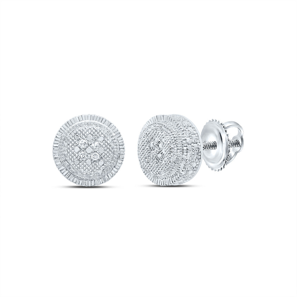 0.02CT-DIA P3 MICRO-PAVE UNISEX EARRING