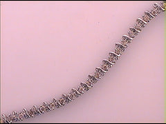 10kt White Gold Womens Brown Diamond Tennis Bracelet 7/8 Cttw