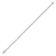 14kt White Gold Womens Round Diamond Timeless Tennis Bracelet 2.00 Cttw