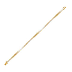 14kt Yellow Gold Womens Round Diamond Classic Tennis Bracelet 3.00 Cttw