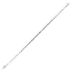 10kt White Gold Womens Round Diamond Classic Tennis Bracelet 1.00 Cttw