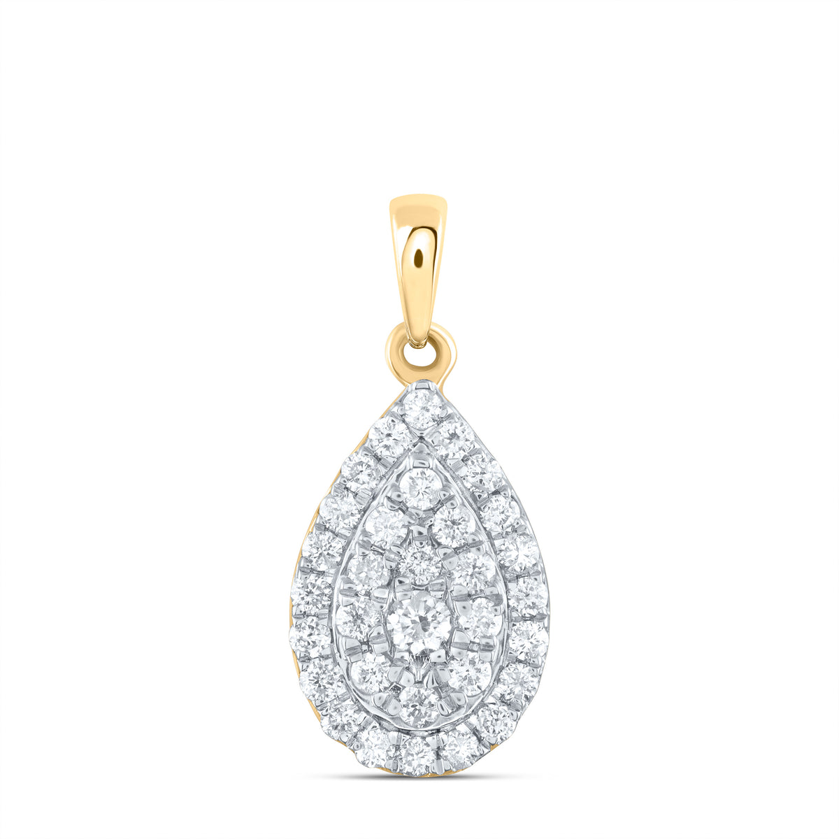 1/2CT-DIA CN FASHION PEAR PENDANT