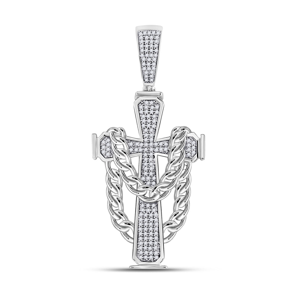 3/8CTW-DIA P1P2 MENS CROSSCHARM