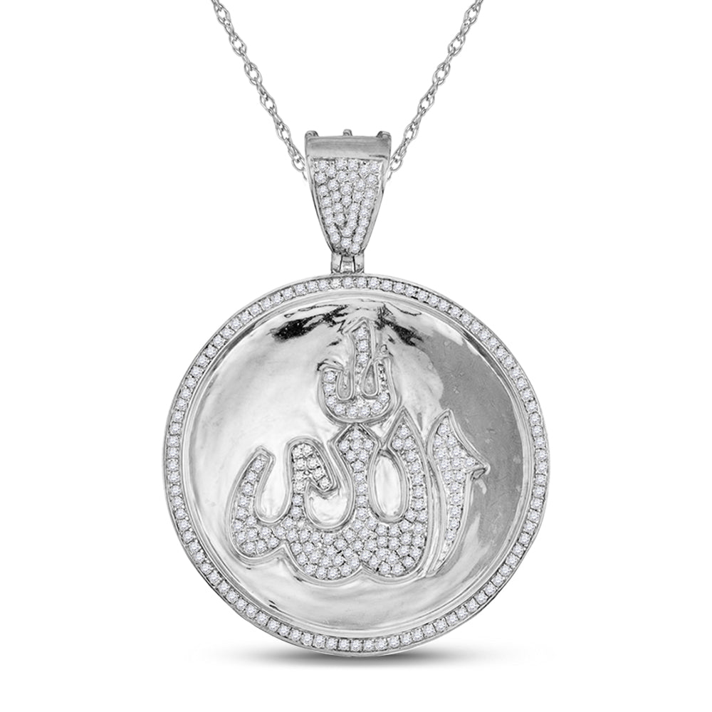 3/4CT-DIA P1P2 MENS "ALLAH"  CHARM