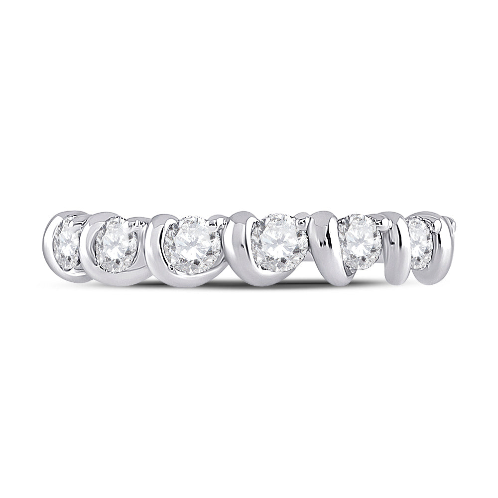 3/4CTW-DIA ANA M FASHION HIGH LADIES WEDDING BAND