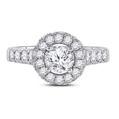 2 1/5CT-DIA NK 3/4CT-CRD ENGAGEMENT SINGLE HALO