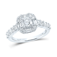 2CT-DIA CN 3/4CT-CPR SINGLE HALO ENGAGEMENT RING