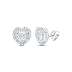 1/3CT-DIA CN HEART STUD EARRING