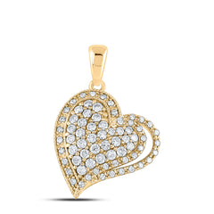 5/8CT-DIA CN HEART PENDANT