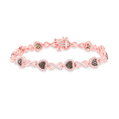 2 CT-DIA CN NATURAL BROWN FASHION BRACELET(7 INCH)