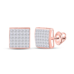 1 CTW-DIA CN INVISIBLE SQUARE EARRING