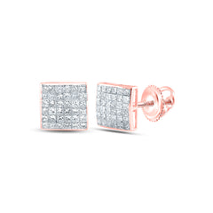 1 1/2CTW-DIA CN FASHION INVISIBLE SQUARE EARRING