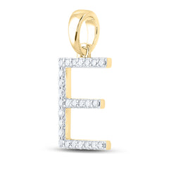 1/5CT-DIA CN LADIES INITIAL "E" PENDANT