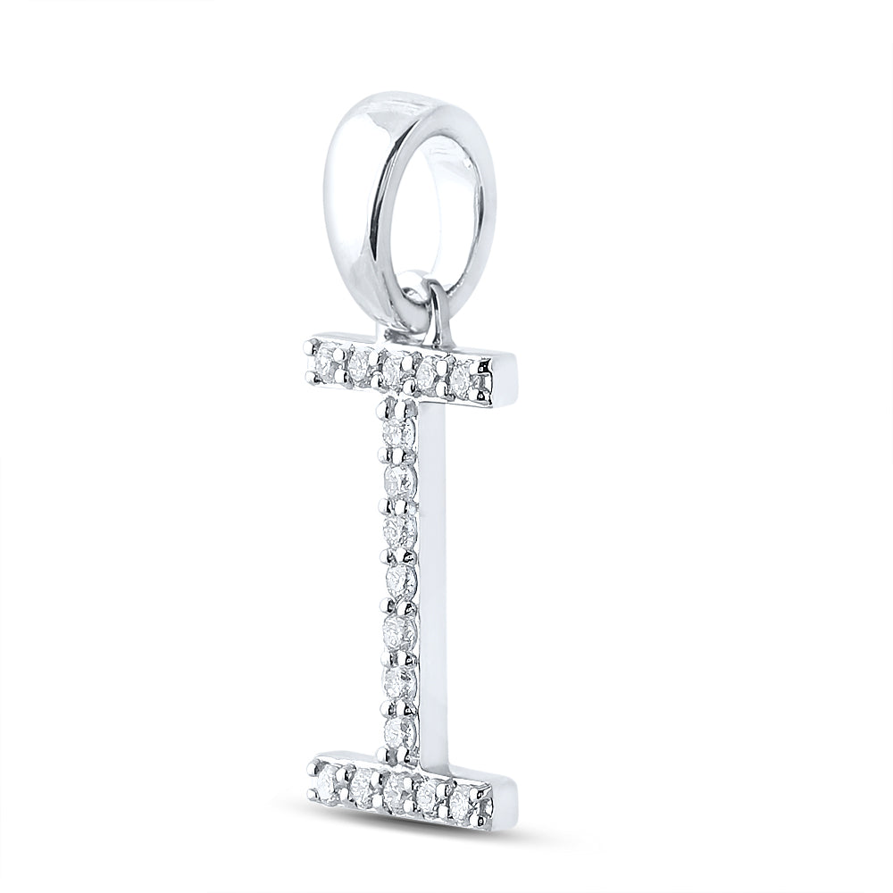 1/8CT-DIA CN LADIES INITIAL "I" PENDANT