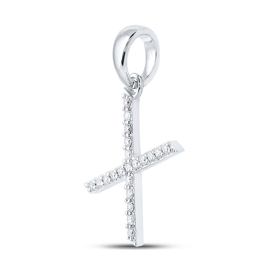 1/6CT-DIA CN LADIES INITIAL "X" PENDANT