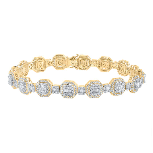 6 1/4CT-DIA ANA M  MENS BRACELET(9 INCH)