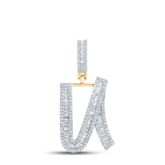 7/8CTW-DIA P1 INITIAL "U" MENS CHARM