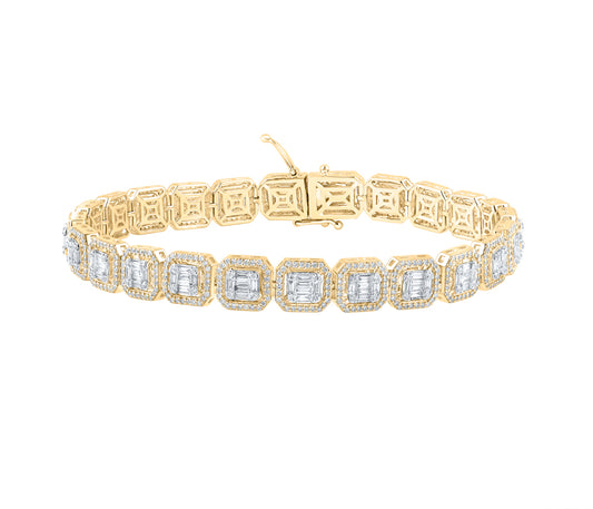 5 3/4CT-DIA ANA M MENS BRACELET(9 INCH)