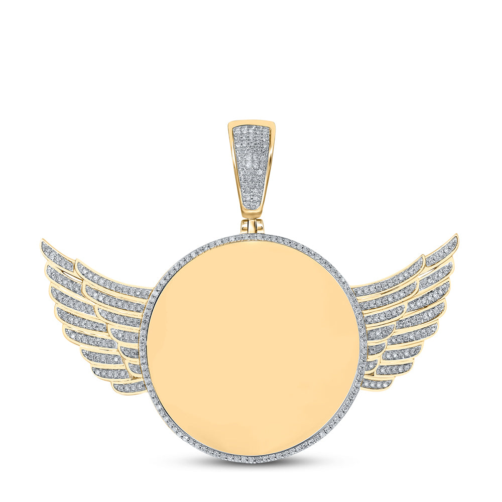 3/4CTW-DIA P1P2 �WINGS MEMORY� MENS CHARM