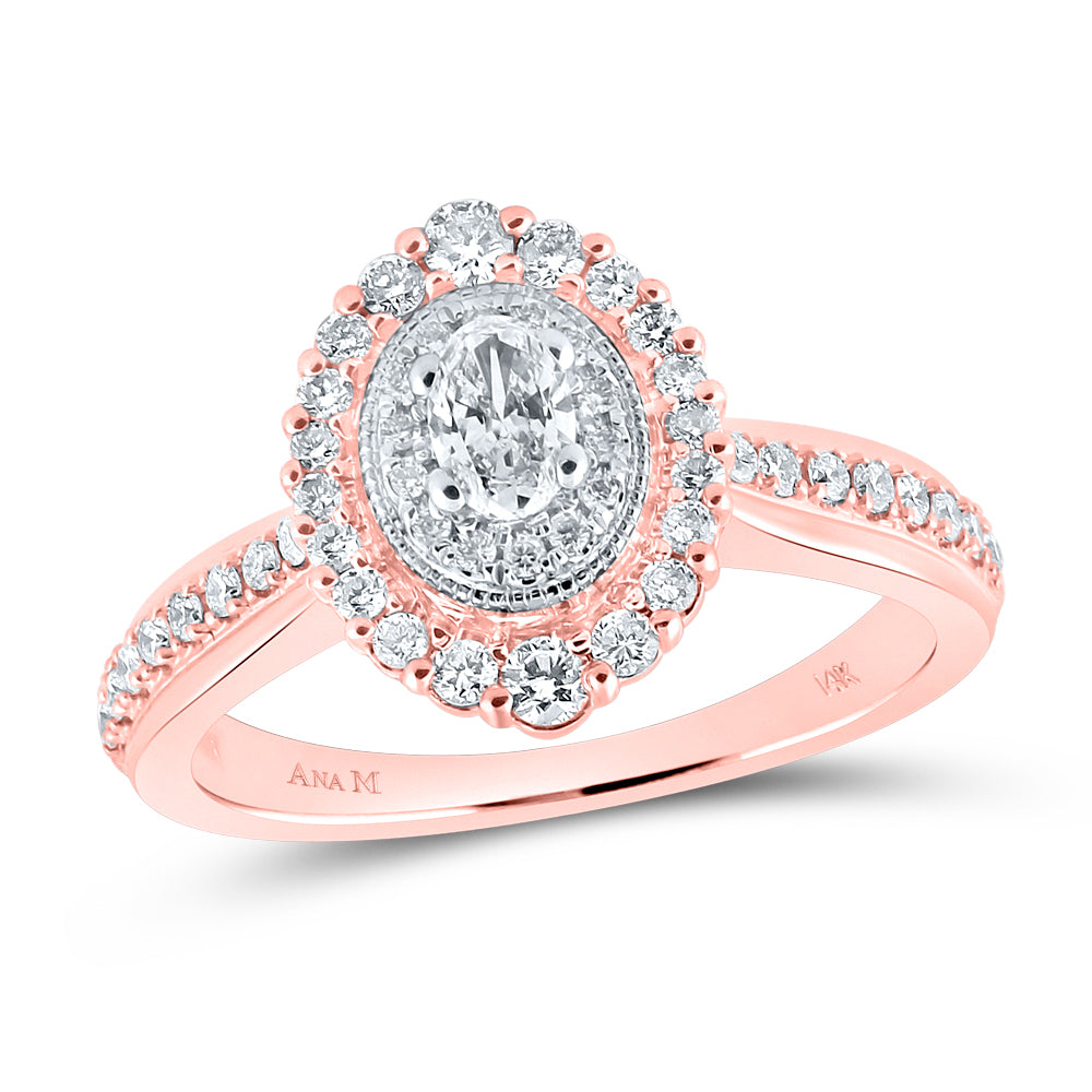 5/8CTW-DIA ANA M 1/5CT-COVAL ENGAGEMENT DOUBLE HALO RING