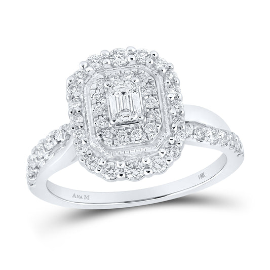 3/4CTW-DIA ANA M 1/4CT-CEMRD ENGAGEMENT DOUBLE HALO RING