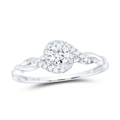 1/3CTW-DIA CN 1/4CT-CRD NO HALO ENGAGEMENT RING