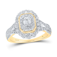 1CTW-DIA ANA M 1/3CT-CEMRD ENGAGEMENT DOUBLE HALO RING