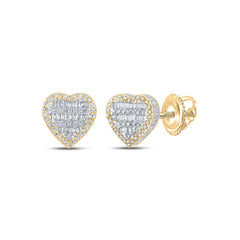 5/8CTW-DIA CN BAGUETTE HEART EARRING