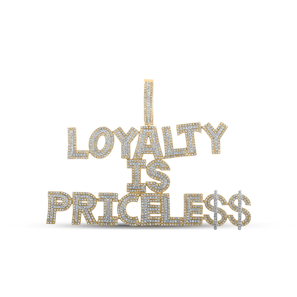 2 7/8CTW-DIA P1P2 "LOYALTY IS PRICELESS" MENS CHARM