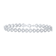 1/12CTW-DIA P2 GIFT HEART BRACELET